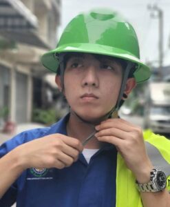 หมวกนิรภัยเซฟตี้มาตรฐาน USA รุ่น Full Brim กันไฟฟ้า 20,000 V (สีเขียว)