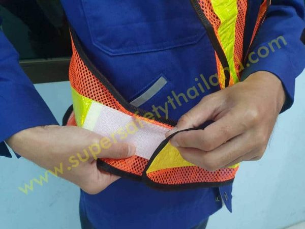 เสื้อจราจร เสื้อสะท้อนแสง (2) เสื้อสะท้อนแสง เสื้อกั๊กสะท้อนแสง คุณภาพสูง ทรง V รุ่น Best Vest 02