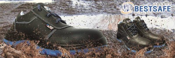 02 + รองเท้าเซฟตี้หัว Composite พื้น กันทะลุ หนังกันน้ำ หุ้มส้น กันไฟฟ้าแรงสูง 9000 V