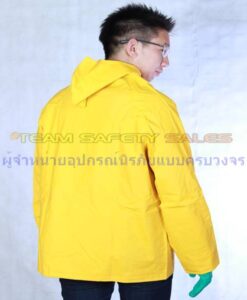 ชุด PVC แบบเสื้อคลุมกันสารเคมี
