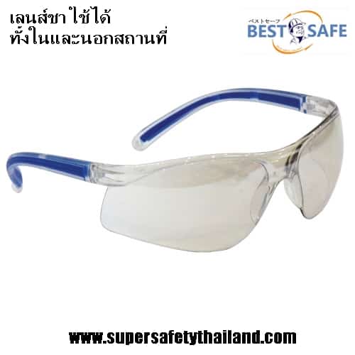 แว่นตาเซฟตี้นิรภัยเลนส์ใสทรง Sport รุ่น Clear Perfect เลนส์ชา