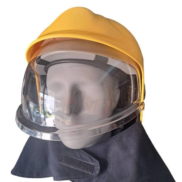 messageImage_1731555227591_0 หมวกดับเพลิงพร้อมกระบังหน้ากันแรงกระแทก รุ่น Pacific (สีเหลือง)