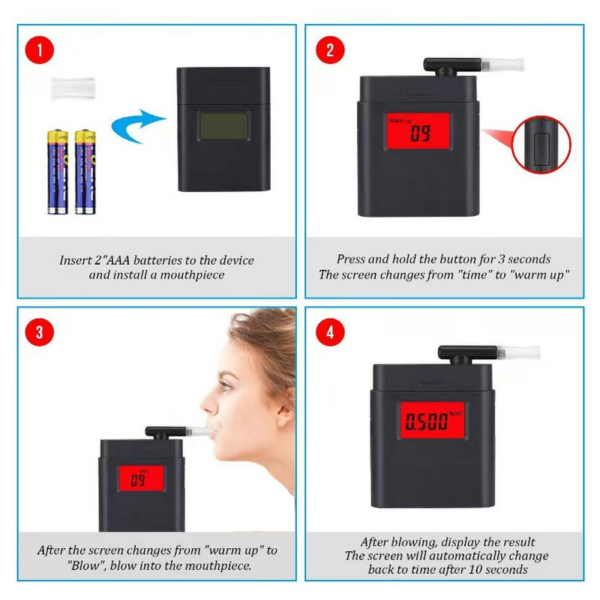 1598f6d38f2a69378894a3eeaada6a8 เครื่องเป่าแอลกอฮอล์ขนาดพกพารุ่น Alcohol Tester 01