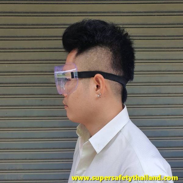 381512 A+ แว่นครอบตาเซฟตี้นิรภัยทรงกระชับ กันสารเคมี กันฝ้า