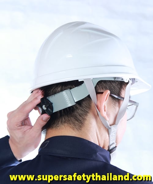 หมวกเซฟตี้ (3) หมวกเซฟตี้อย่างดีสายรัดคาง 4 จุดพร้อมแผ่นรองคาง รุ่น PREMIUM HELMET กันไฟฟ้า กันความร้อนสูง