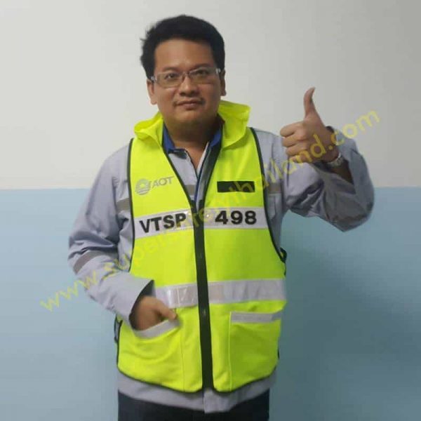 เสื้อจราจร AOT รับผลิตเสื้อสะท้อนแสง เสื้อกั๊กสะท้อนแสง ชุดช่าง ชุดพนักงาน เสื้อแจ็คเก็ต ชุดยูนิฟอร์ม