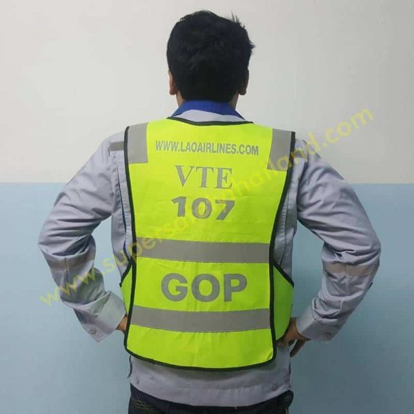 เสื้อจราจร (3) เสื้อสะท้อนแสง เสื้อกั๊กสะท้อนแสง พร้อม LOGO สะท้อนแสง