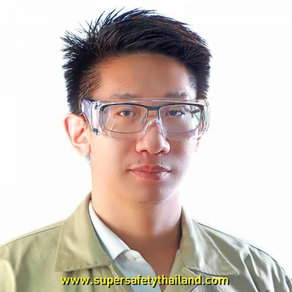 แว่นตาเซฟตี้ (4) แว่นตาเซฟตี้นิรภัยสำหรับสวมทับแว่นสายตาจากญี่ปุ่น รุ่น Best Fit