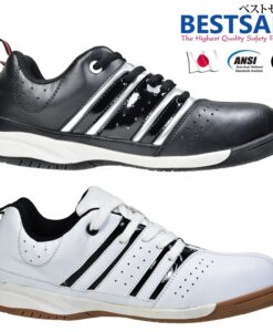 A+ รองเท้าเซฟตี้น้ำหนักเบา ทรงนักกีฬา เทห์สุดๆ (ขาว/ดำ)