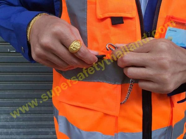 เสื้อสะท้อนแสง (6) เสื้อสะท้อนแสง เสื้อกั๊กสะท้อนแสง วิศวกรรม สีส้ม