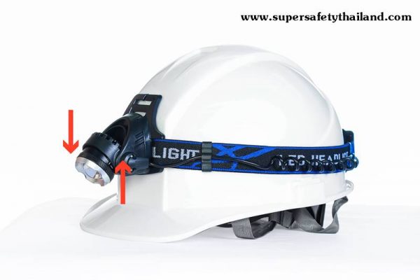 ไฟฉายคาดหัว (3) ไฟฉายคาดหัว ไฟฉายติดหมวกเซฟตี้ รุ่น Super LED
