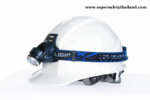ไฟฉายคาดหัว (4) ไฟฉายคาดหัว ไฟฉายติดหมวกเซฟตี้ รุ่น Super LED