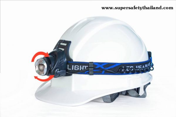 ไฟฉายคาดหัว (5) ไฟฉายคาดหัว ไฟฉายติดหมวกเซฟตี้ รุ่น Super LED