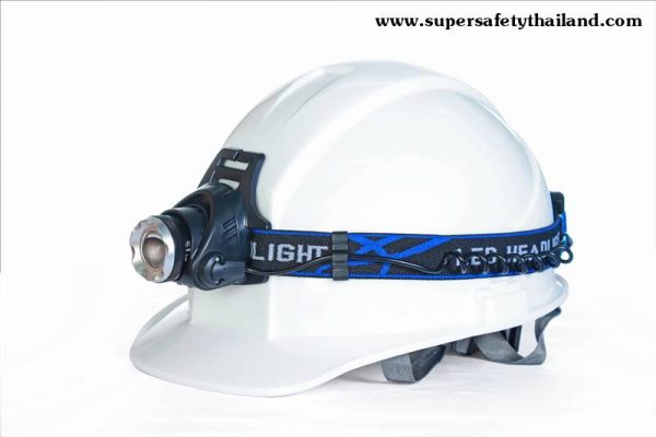 ไฟฉายคาดหัว (6) ไฟฉายคาดหัว ไฟฉายติดหมวกเซฟตี้ รุ่น Super LED