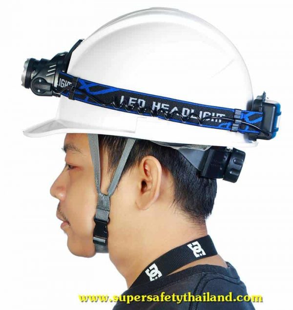 ไฟฉายคาดหัว ไฟฉายคาดหัว ไฟฉายติดหมวกเซฟตี้ รุ่น Super LED