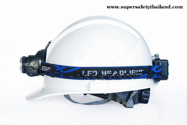 ไฟฉายคาดหัว (7) ไฟฉายคาดหัว ไฟฉายติดหมวกเซฟตี้ รุ่น Super LED