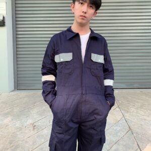 + ชุดหมีผ้าเวสปอยท์ สีกรม ทนทาน กันสะเก็ดไฟ (Cotton 100%) ถูก ทน ดีงาม !!! ทำ LOGO บริษัทได้