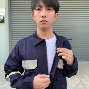 + ชุดหมีผ้าเวสปอยท์ สีกรม ทนทาน กันสะเก็ดไฟ (Cotton 100%) ถูก ทน ดีงาม !!! ทำ LOGO บริษัทได้