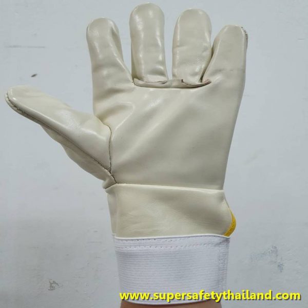 ถุงมิอเชื่อม ถุงมือหนังเชื่อมอย่างดี แบบเทป กันความร้อน กันบาด ราคาส่ง (หมด)
