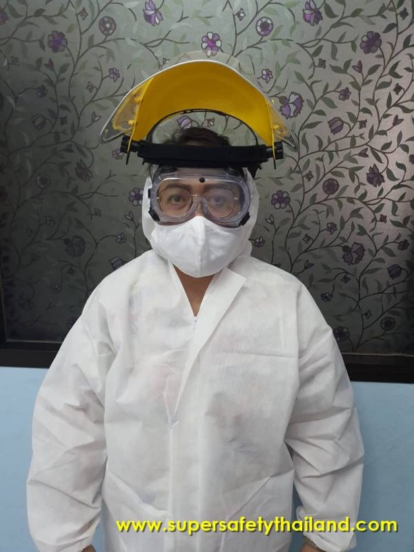 280271 ชุด ppe เกรดการแพทย์ ป้องกันเชื้อโรค ใช้ได้ทั้งแพทย์และกันสารเคมีรุนแรง (ได้รับ อย, EN14126)