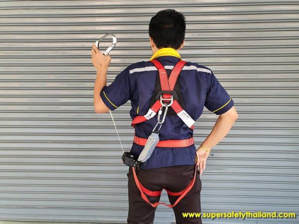 safety harness (2) ชุดกันตกจากที่สูง D-Ring 3 จุด เสริมเบาะลดความเมื่อยล้า พร้อมเชือกเซฟตี้แบบ AUTO