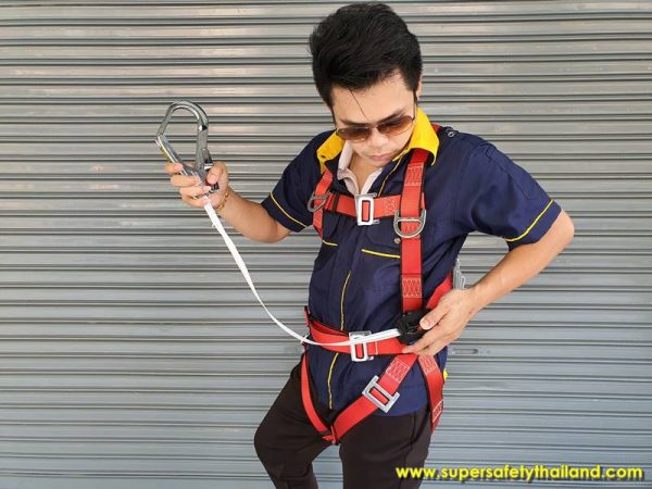 safety harness (3) ชุดกันตกจากที่สูง D-Ring 3 จุด เสริมเบาะลดความเมื่อยล้า พร้อมเชือกเซฟตี้แบบ AUTO