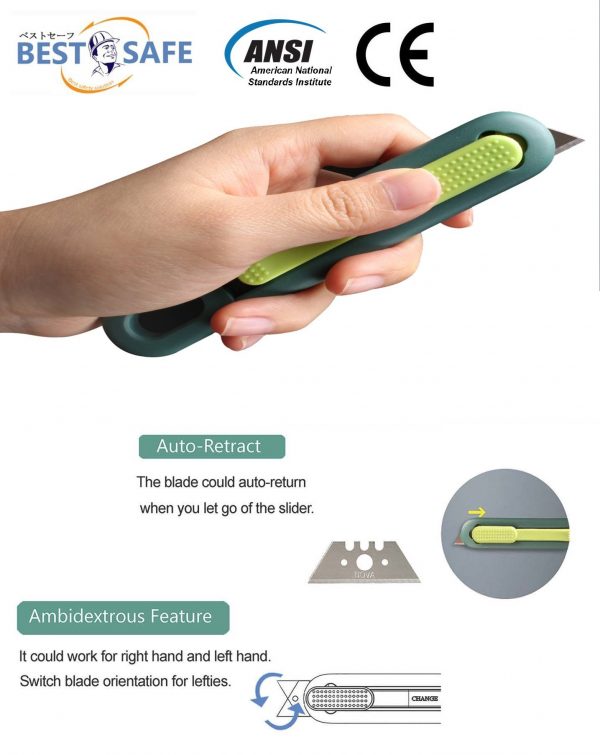 SK025d คัตเตอร์เซฟตี้ รุ่นประหยัด ใช้งานหนักได้ รุ่น BS025