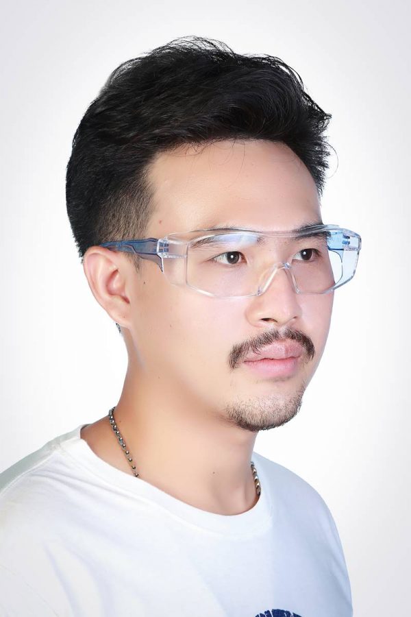 IMG_1730+++ แว่นตาเซฟตี้ทรง SPORT สำหรับครอบแว่นสายตา รุ่น 15C