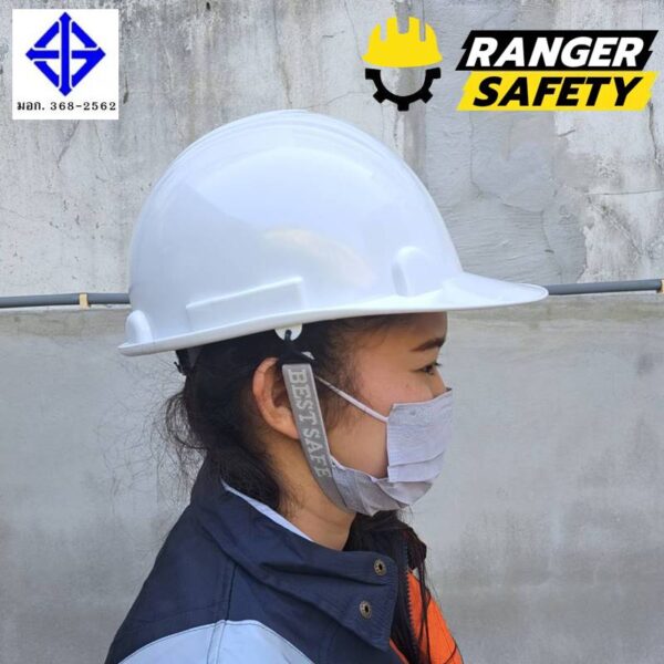 42866 ABS SAFETY หมวกเซฟตี้ปรับเลื่อน สายยางยืด เนื้อ ABS (มีทุกสี) มอก 368-2562