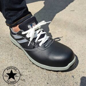 + รองเท้าเซฟตี้ทรงวินเทจ Vitage safety shoe หัว composite ESD (เบาและสวยมาก) > หมด