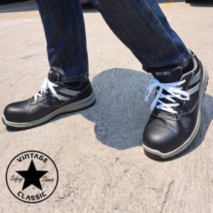+ รองเท้าเซฟตี้ทรงวินเทจ Vitage safety shoe หัว composite ESD (เบาและสวยมาก) > หมด