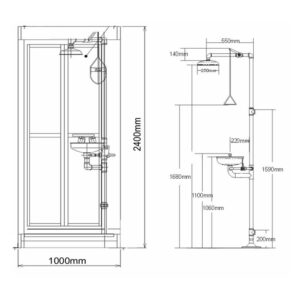 ตู้ชำระล้างร่างกายฉุกเฉิน RG-M100