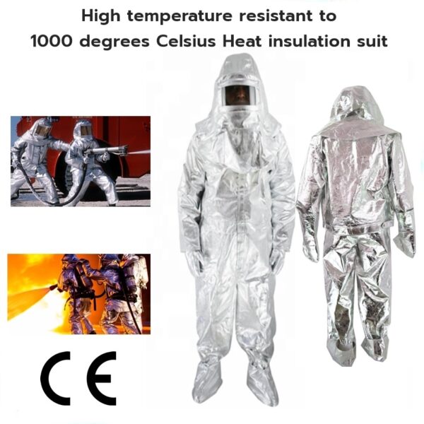 ชุดผจญเพลิงอากาศยาน / ชุดป้องกันความร้อน 1000C (หัว จรด เท้า)
