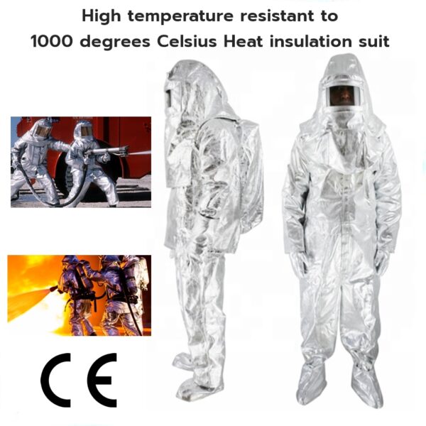 ชุดผจญเพลิงอากาศยาน / ชุดป้องกันความร้อน 1000C (หัว จรด เท้า) แบบใส่ SCBA ได้