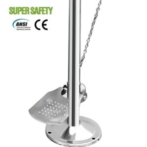 อ่างล้างตาฉุกเฉินพร้อมชุดฝักบัว แสตนเลส 304 SUPERSAFETY SS-S-150 ดึง ผลัก เหยียบ ครบฟังก์ชั่น พร้อมส่ง