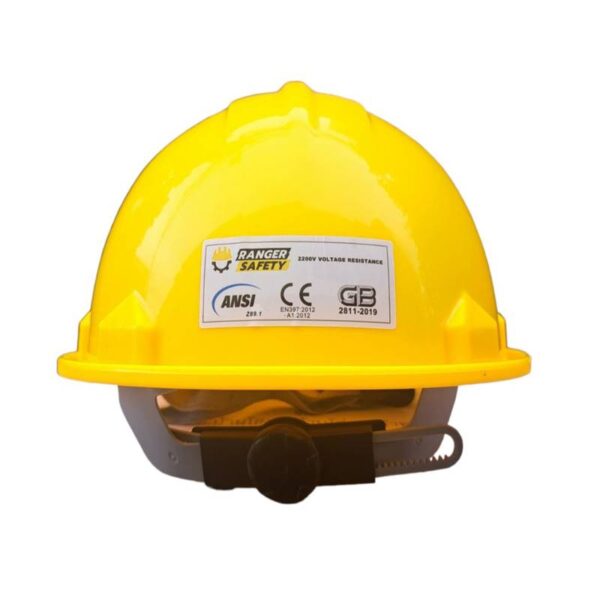 312726_0 + หมวกเซฟตี้ปรับหมุน พร้อมถ้วยรองคาง มาตรฐาน ANSI, CE (ขาว, เหลือง) > ของมีเลย