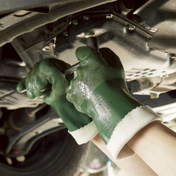 1234 ถุงมือ ซ่อมรถยนต์ กันลื่น กรด ด่าง บาด เซฟตี้ เคลือบยางไนไตร Nitrile – 767